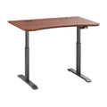 **Verstelbaar bureau met houten blad en elektrisch hoogteverstelling**