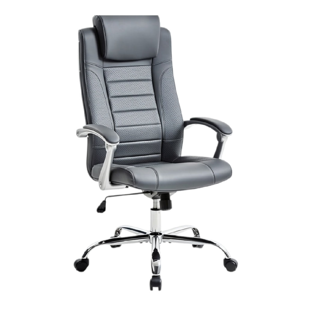 **Ergonomische Bureau stoel met Lederen Bekleding en Verstelbare Hoogte**